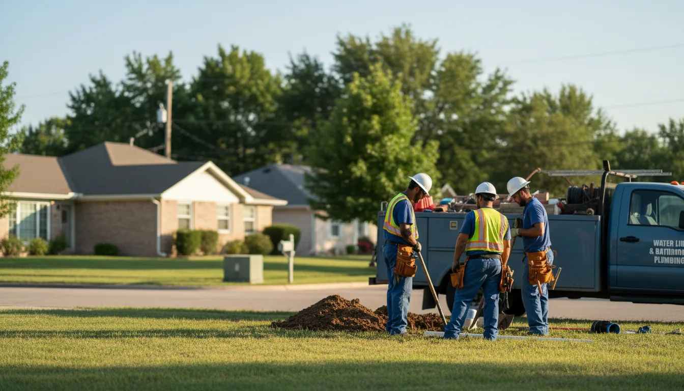 Residential water line and bathroom plumbing service in Grand Junction, TN